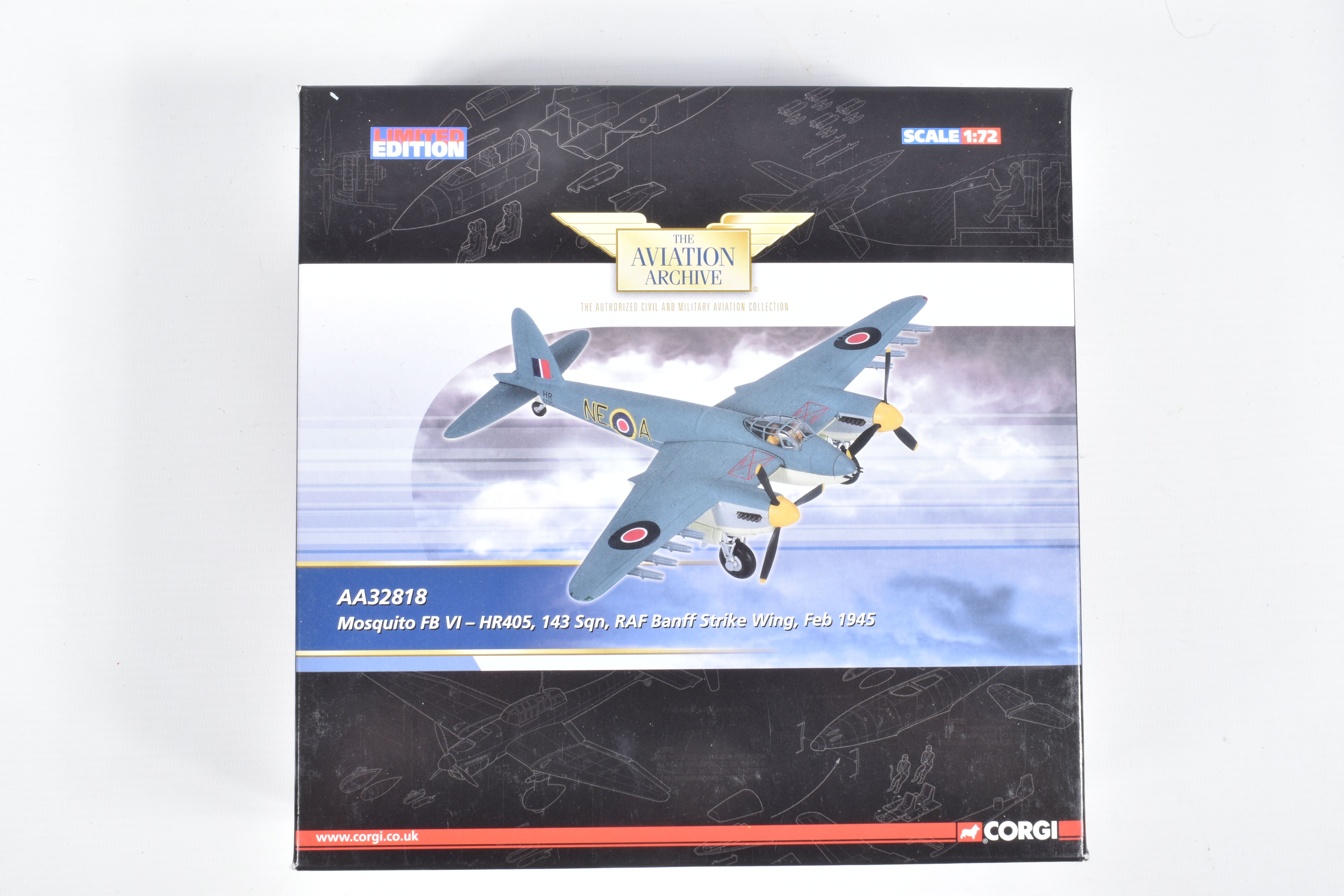 FOUR BOXED 1:27 SCALE LIMITED EDITION CORGI AVIATION ARCHIVE DIECAST MODEL AIRCRAFTS, the first is a - Image 8 of 9