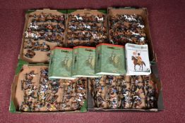 AN ALMOST COMPLETE RUN FROM 1-120 OF UNBOXED DEL PRADO CAVALRY OF THE NAPOLEONIC WAR WITH BINDERS OF