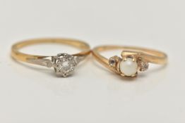 AN 18CT GOLD SINGLE STONE DIAMOND RING, a round brilliant cut diamond, approximate diamond weight