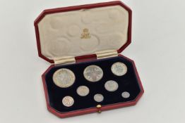 A SILVER PROOF SPECIMEN SET UK 1911 HALFCROWN - MAUNDY PENNY, attractive toning A/FDC in Royal