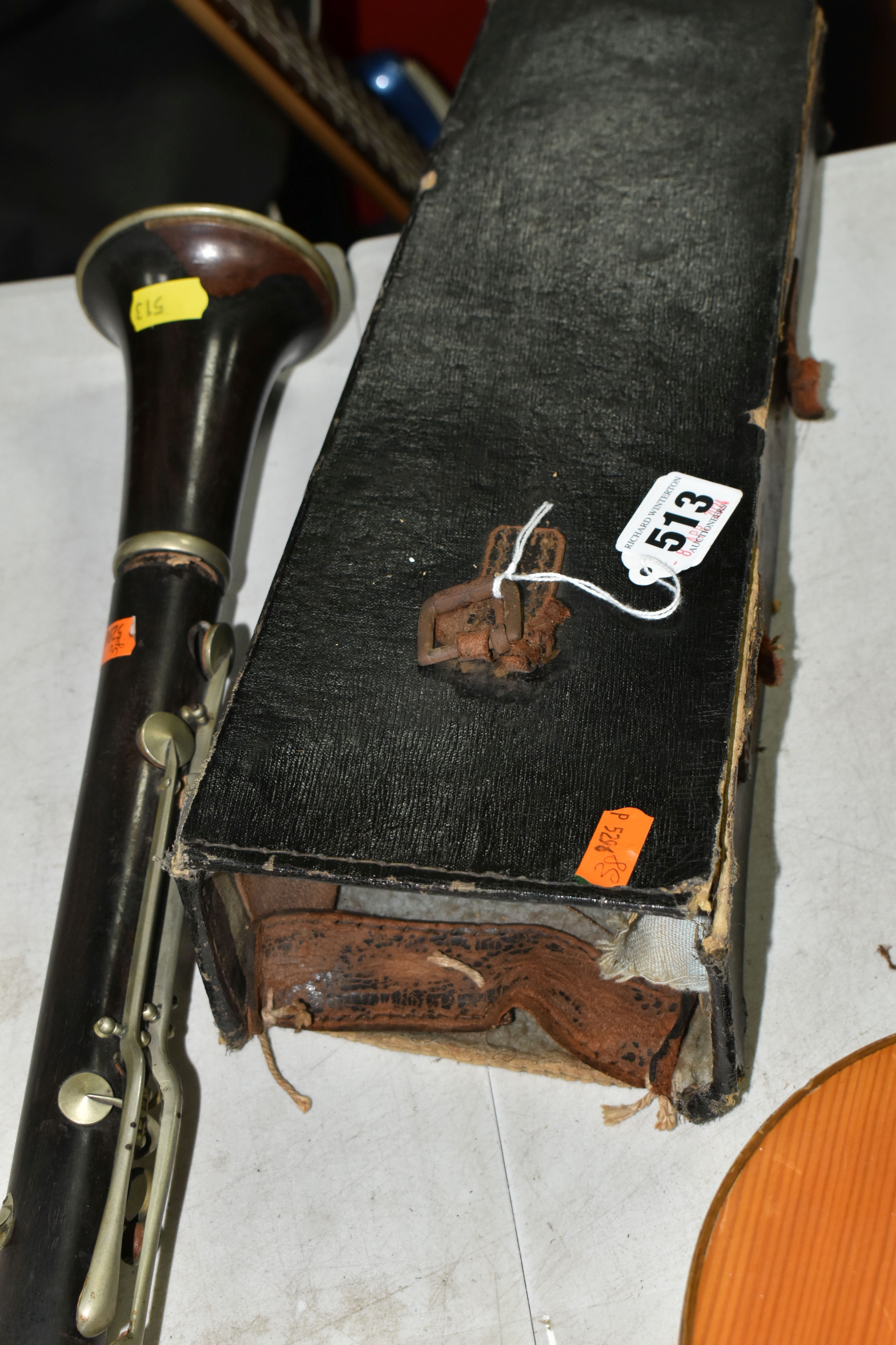 A METZLER & CO OF LONDON WOODEN CLARINET, makers name stamped to the two lower sections, length - Image 7 of 12