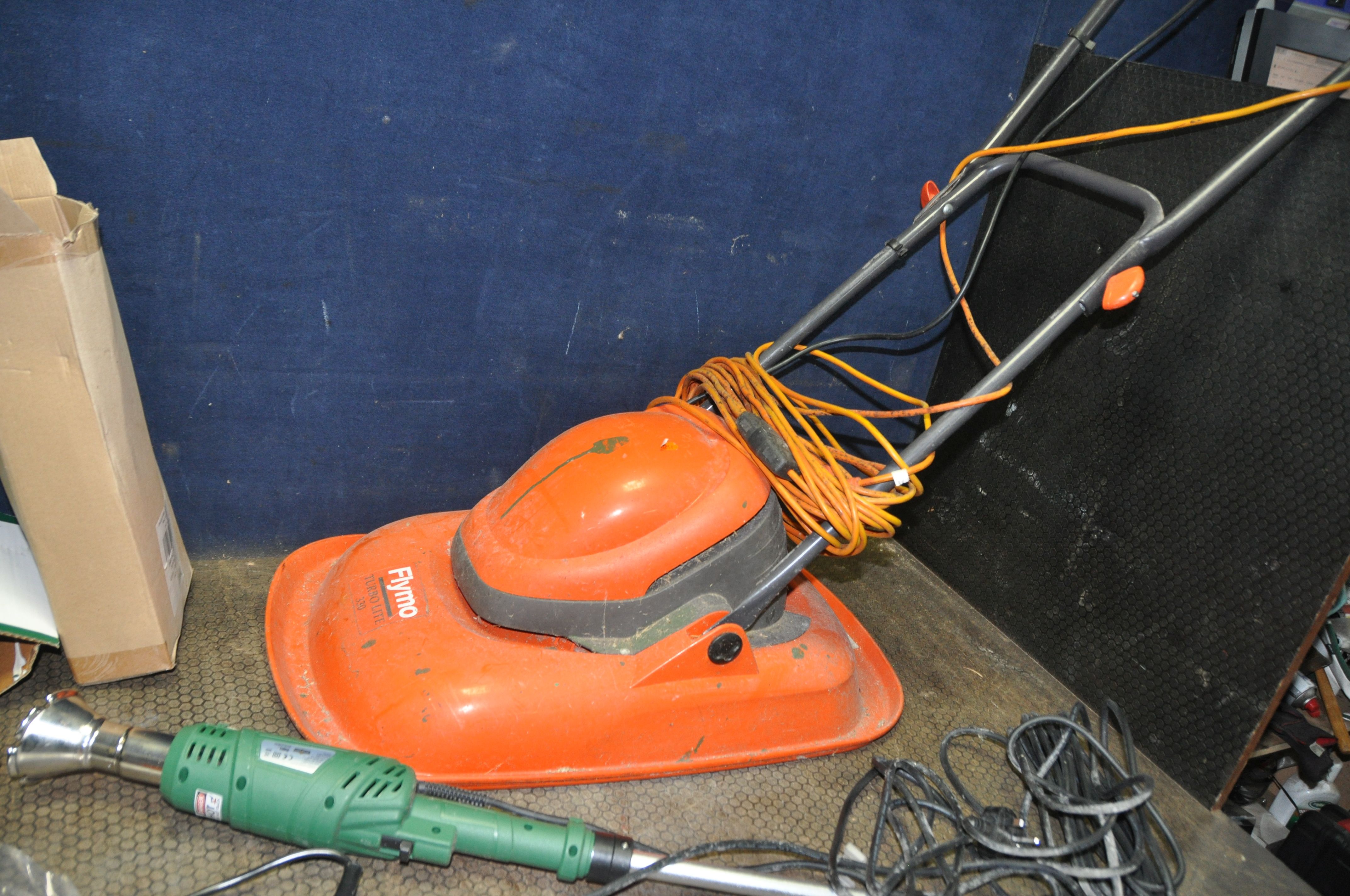 A FLYMO TURBOLITE 330 ELECTRIC LAWN MOWER, a Coopers Weed Burner (both PAT pass and working), a - Image 2 of 4