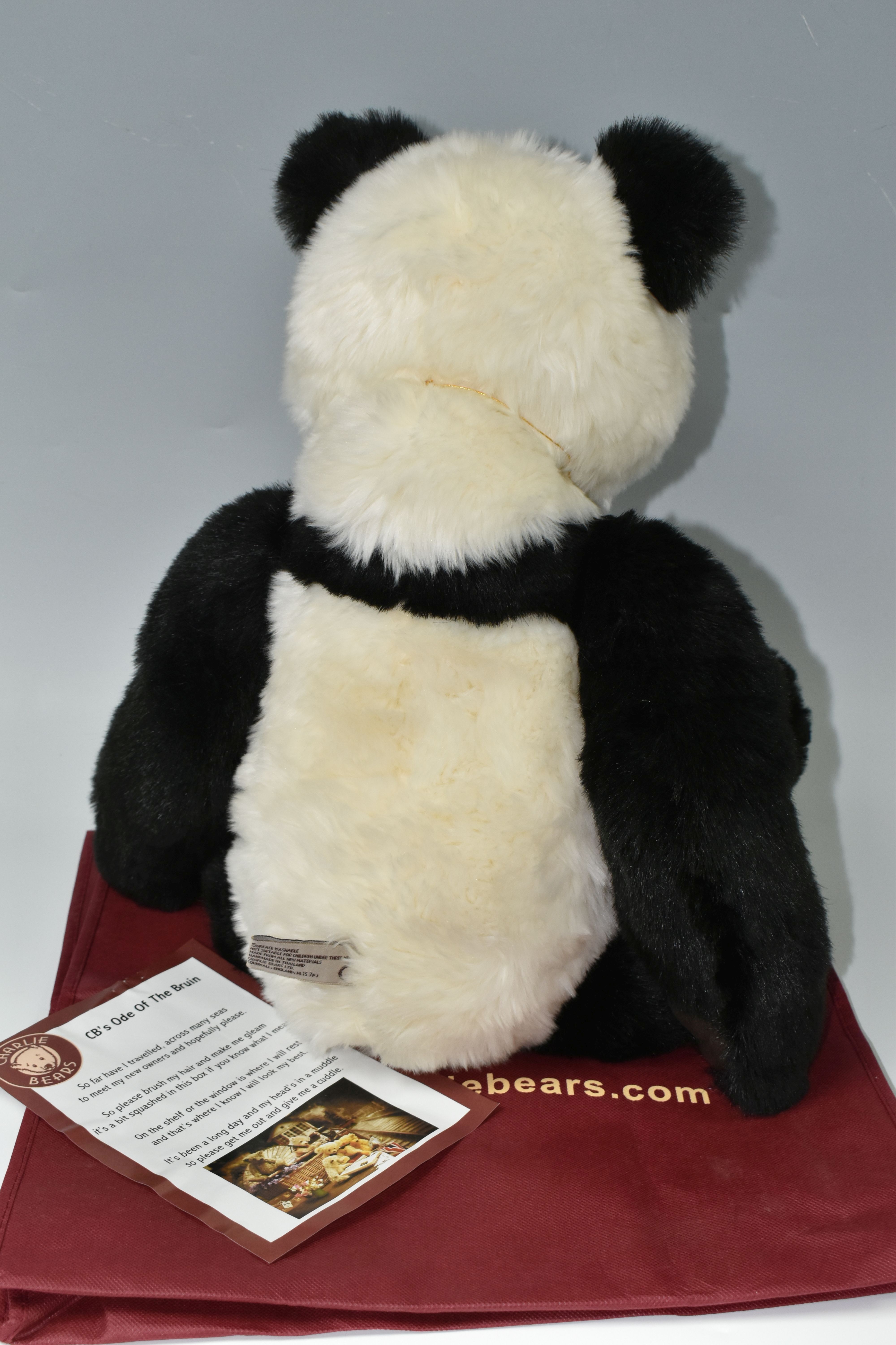 A CHARLIE BEAR PANDA 'MONIUM' CB131394, exclusively designed by Isabelle Lee, height approx. 58cm, - Image 3 of 3