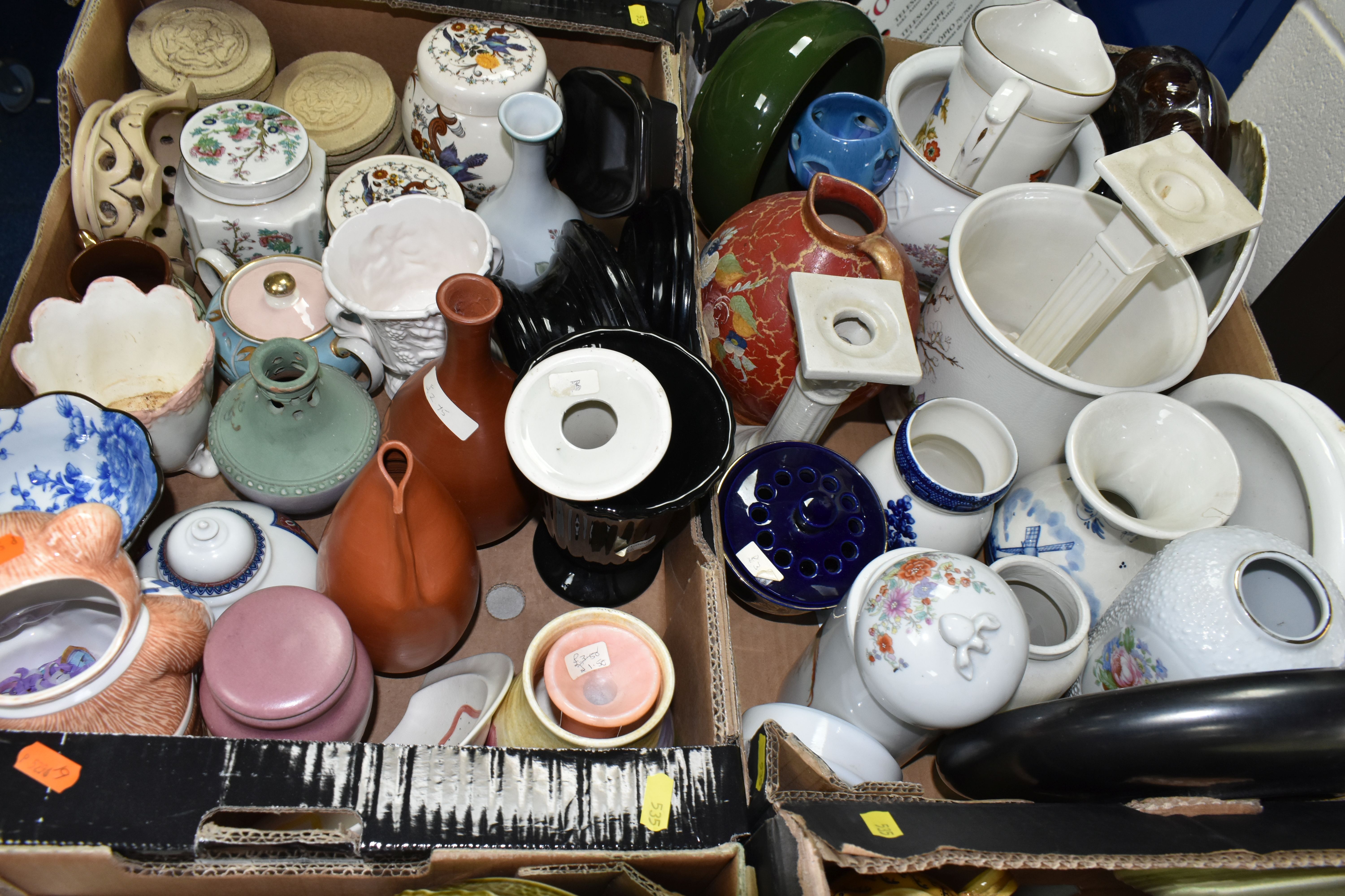 SIX BOXES AND LOOSE CERAMICS, including a Rosenthal Classic Rose face jug, a pair of Japanese - Image 10 of 10