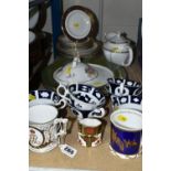 A GROUP OF ROYAL CROWN DERBY CERAMICS, comprising six Royal Crown Derby Unfinished Imari pattern