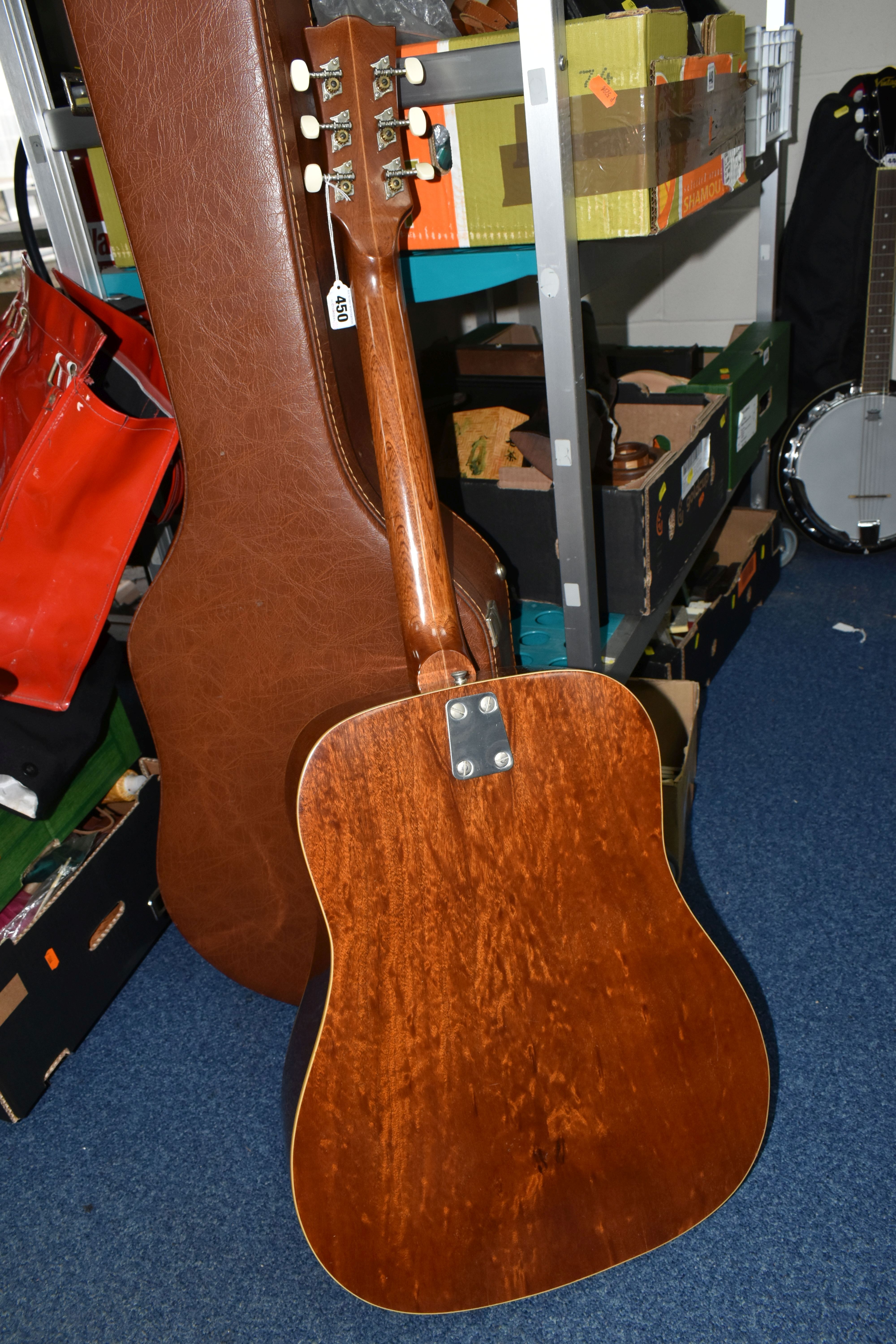 AN EKA ITALIAN ACOUSTIC GUITAR AND CASE, comprising a Model VI six string guitar having mahogany - Image 5 of 7