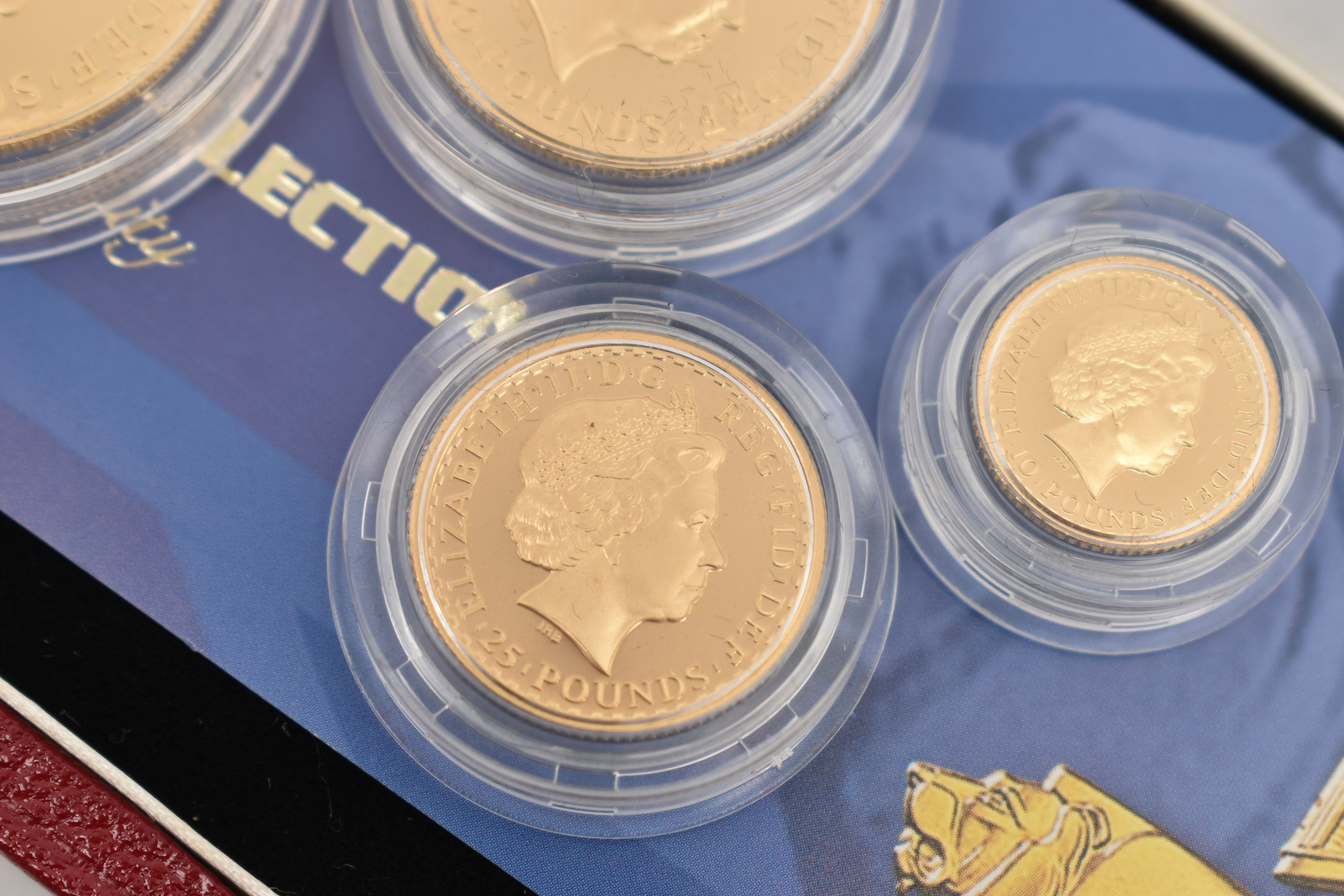 A ROYAL MINT 2001 GOLD PROOF BRITANNIA 4-COIN COLLECTION, One Ounce £100, Half Ounce £50, Quarter - Image 6 of 6