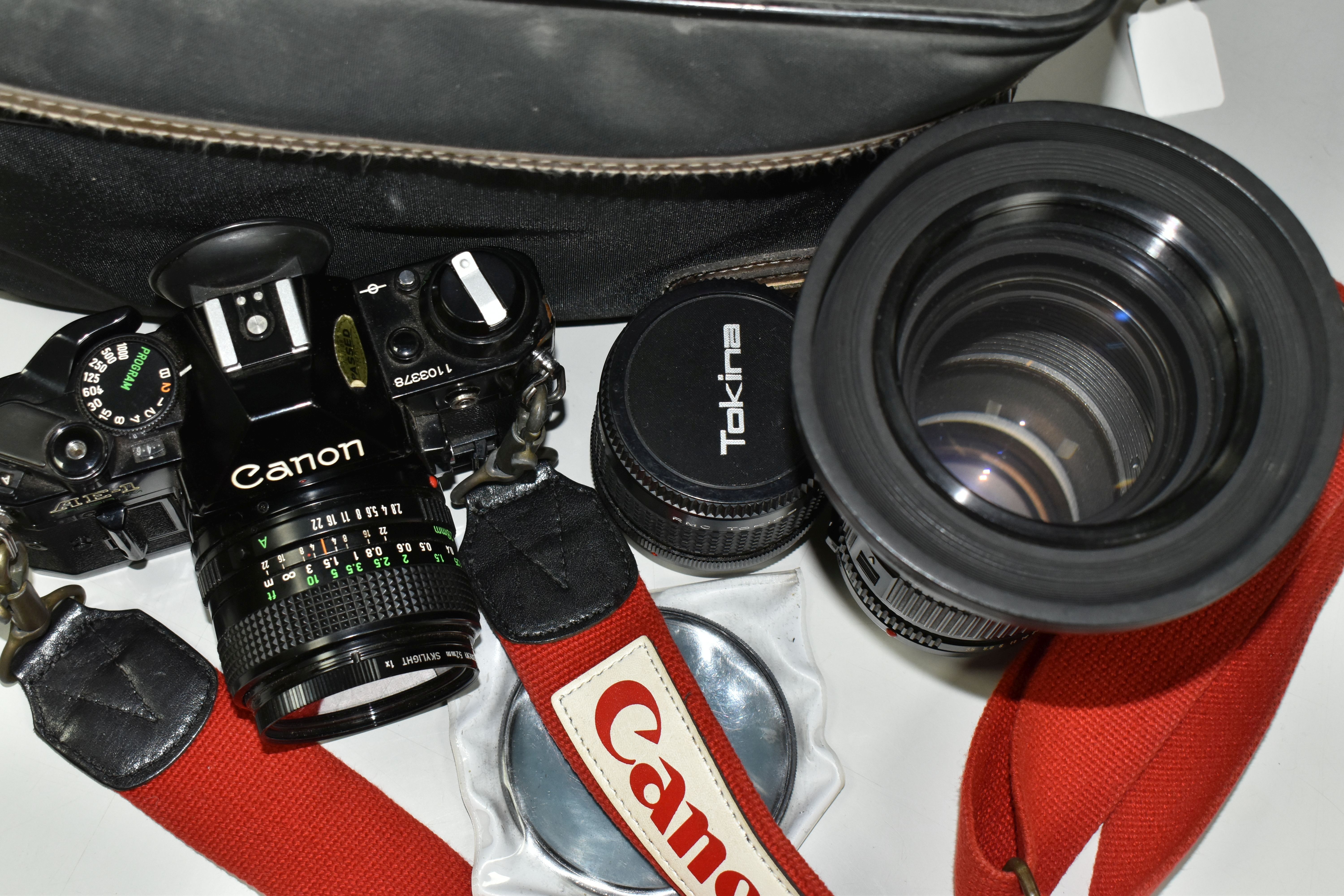 CANON PHOTOGRAPHIC EQUIPMENT ETC, comprising a Canon AE-1 Program 35mm SLR camera body, Canon 35-105 - Image 3 of 4