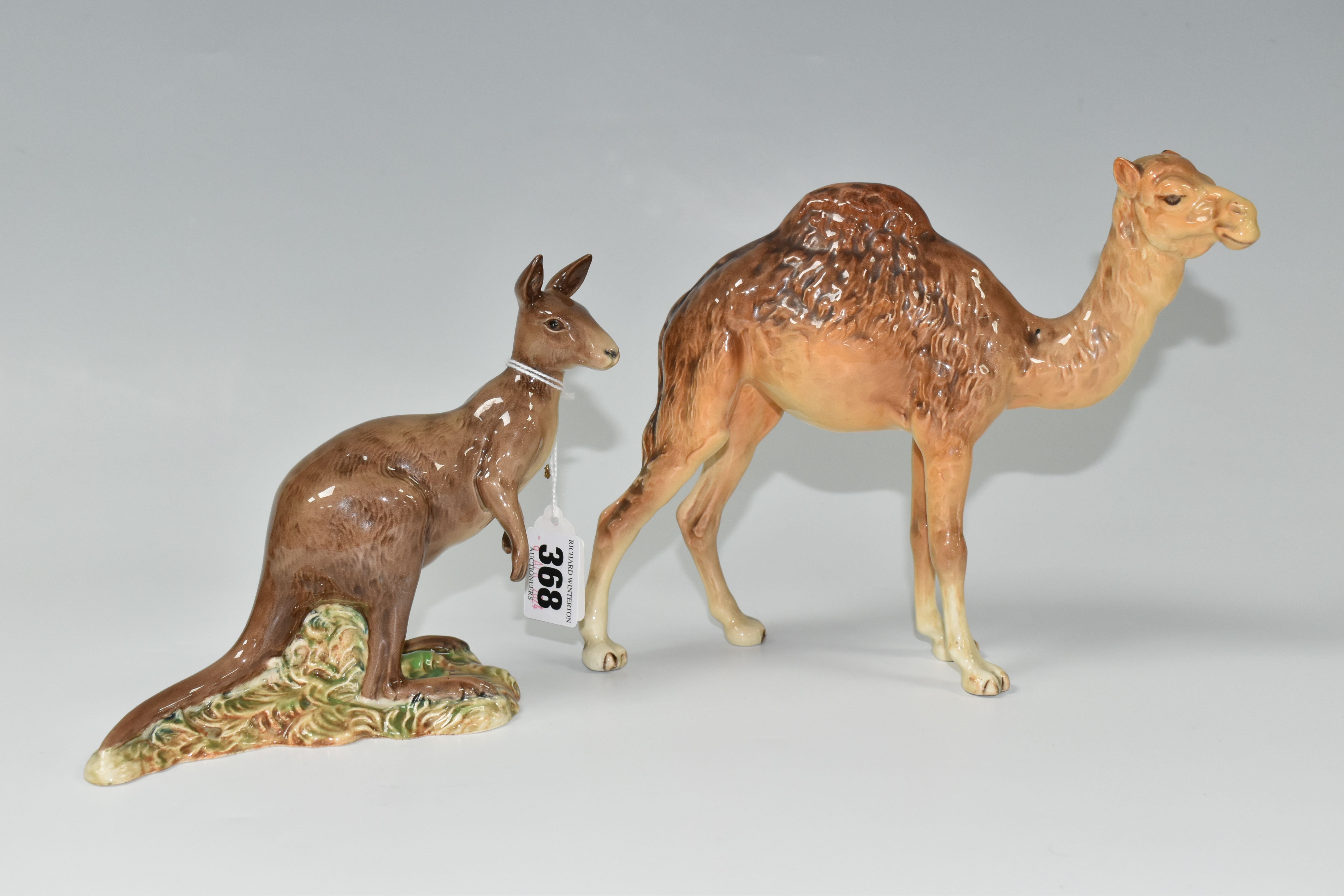 TWO BESWICK ANIMALS, comprising a Kangaroo 1160 and Camel 1044 (2) (Condition Report: a small chip - Image 2 of 5