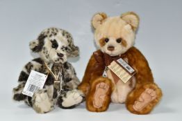 TWO CHARLIE BEARS 'CRUMPET' CB140036A DESIGNED BY HEATHER LYELL AND JUDY CB161680, exclusively