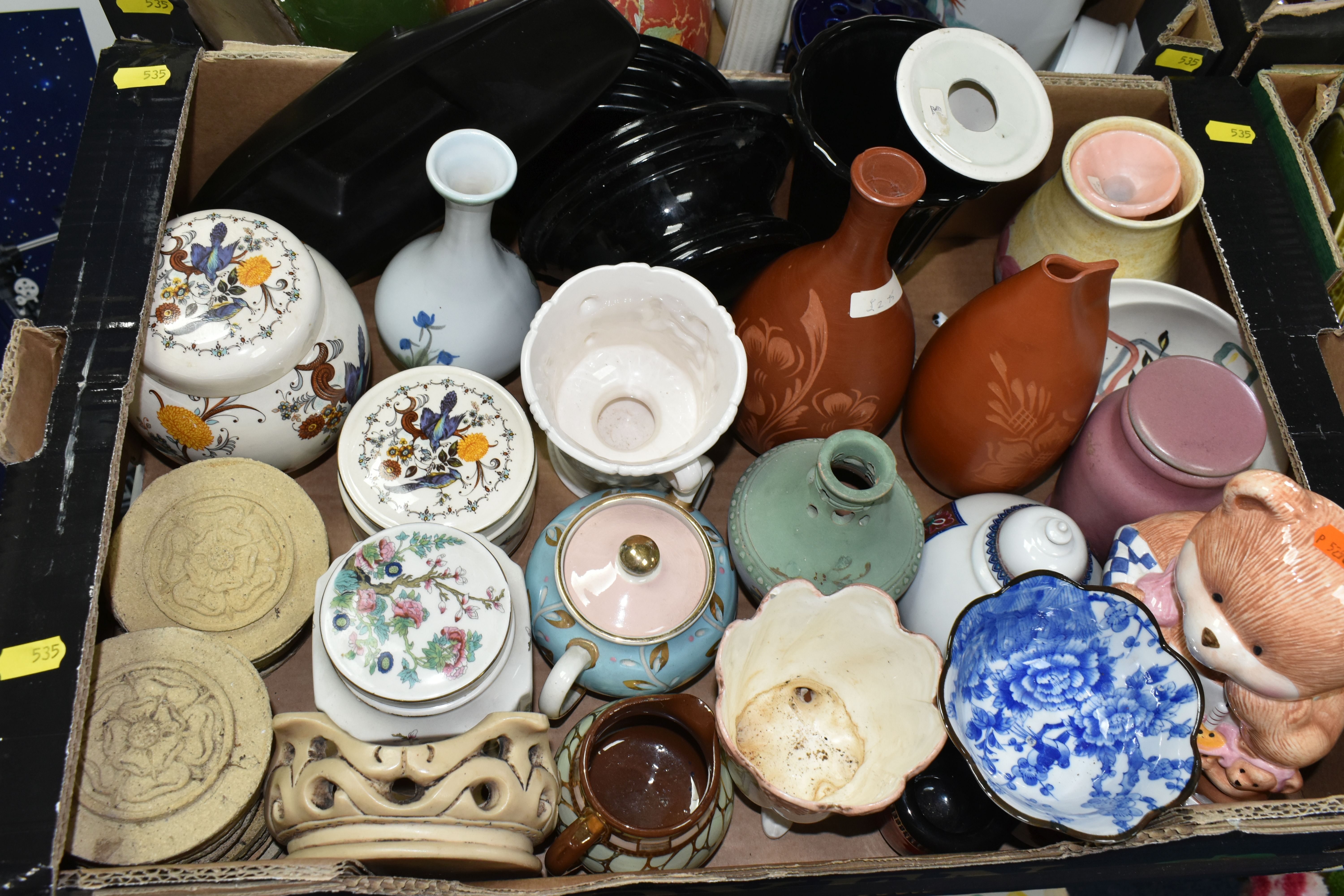 SIX BOXES AND LOOSE CERAMICS, including a Rosenthal Classic Rose face jug, a pair of Japanese - Image 4 of 10