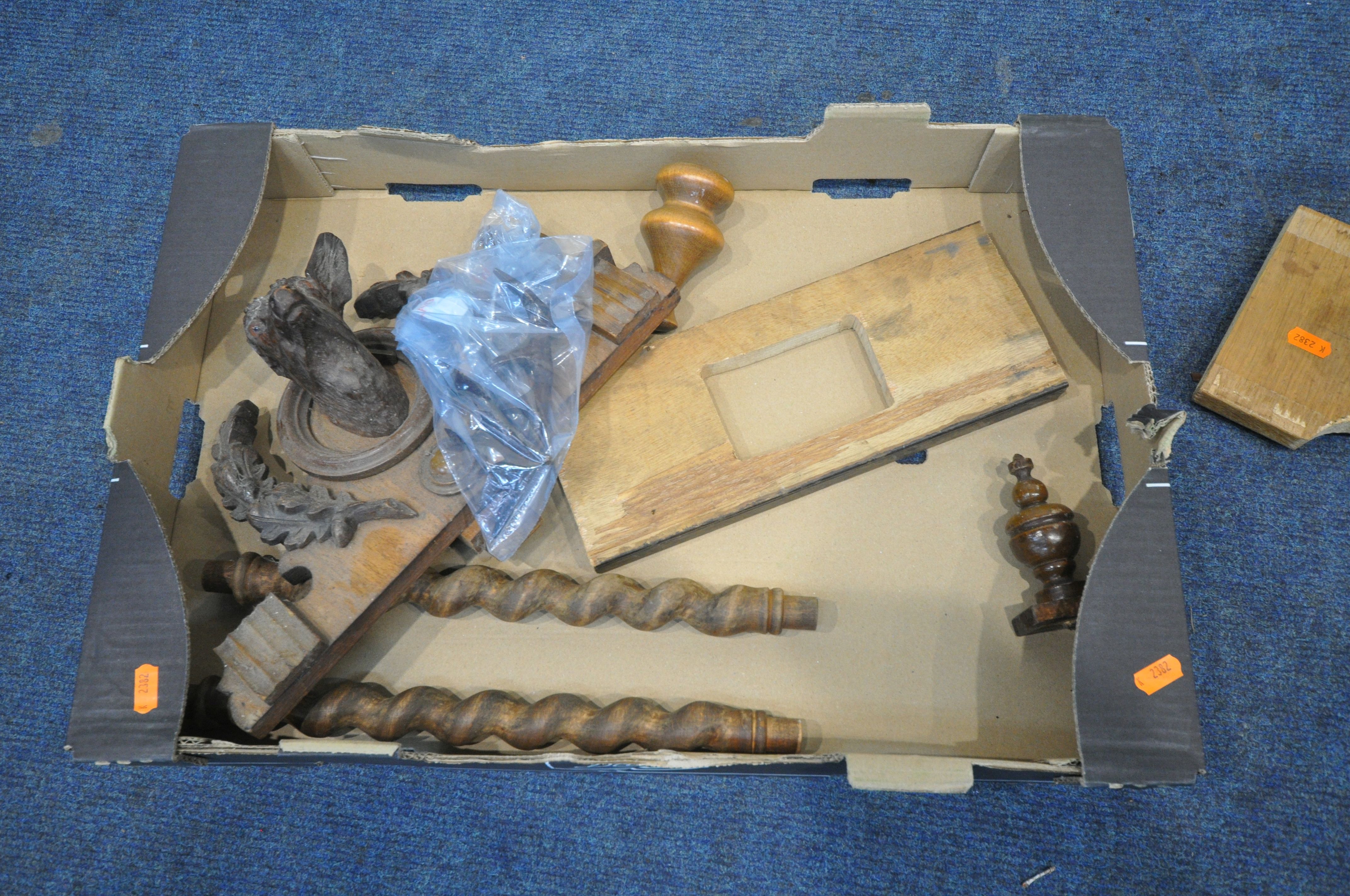 SIX TRAYS CONTAINING WATCHMAKERS TOOLS AND CLOCK PARTS, to include movements, weights, faces, - Image 19 of 19