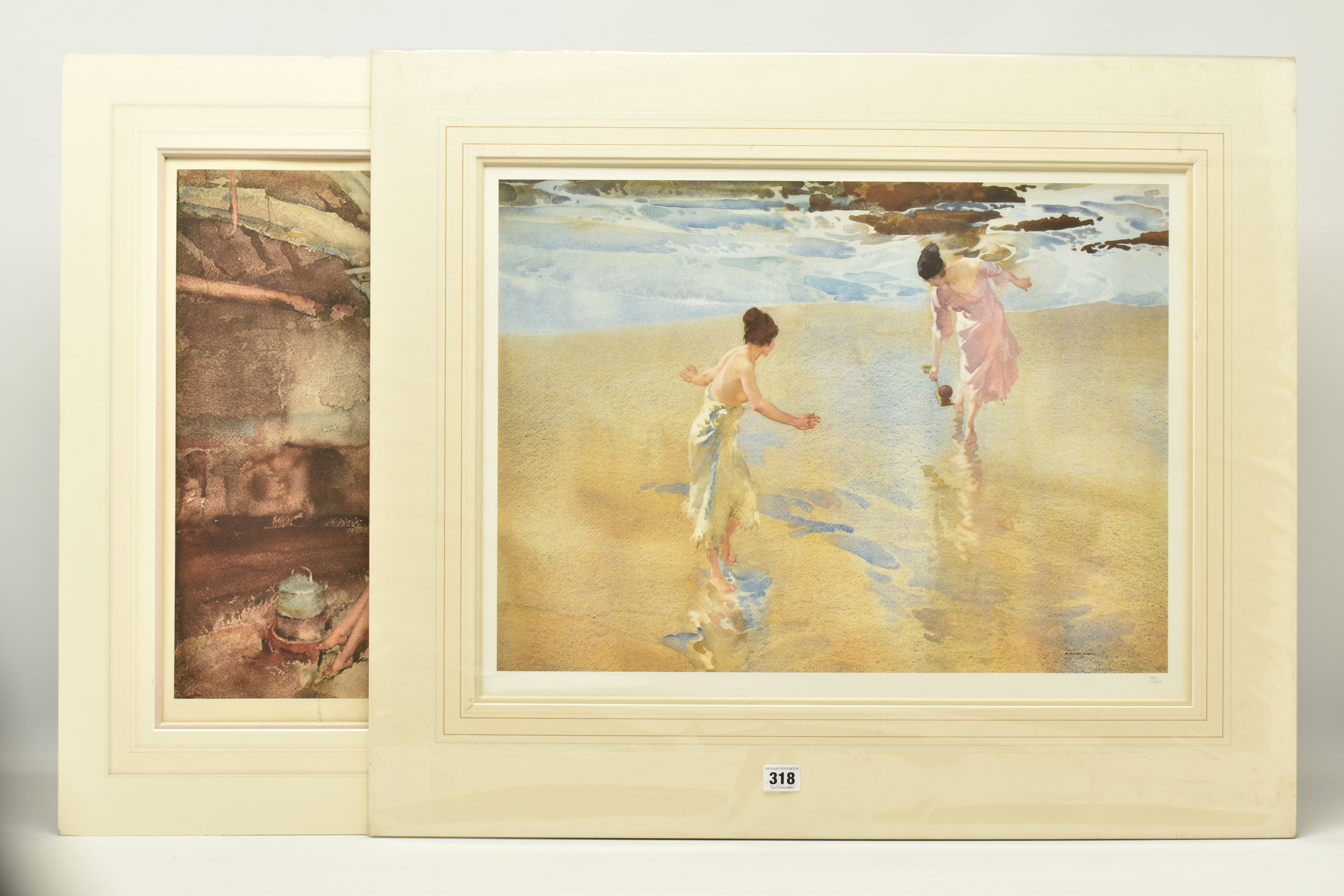 WILLIAM RUSSELL FLINT (1875-1969) 'RETREAT FROM THE SUN', a signed limited edition print depicting