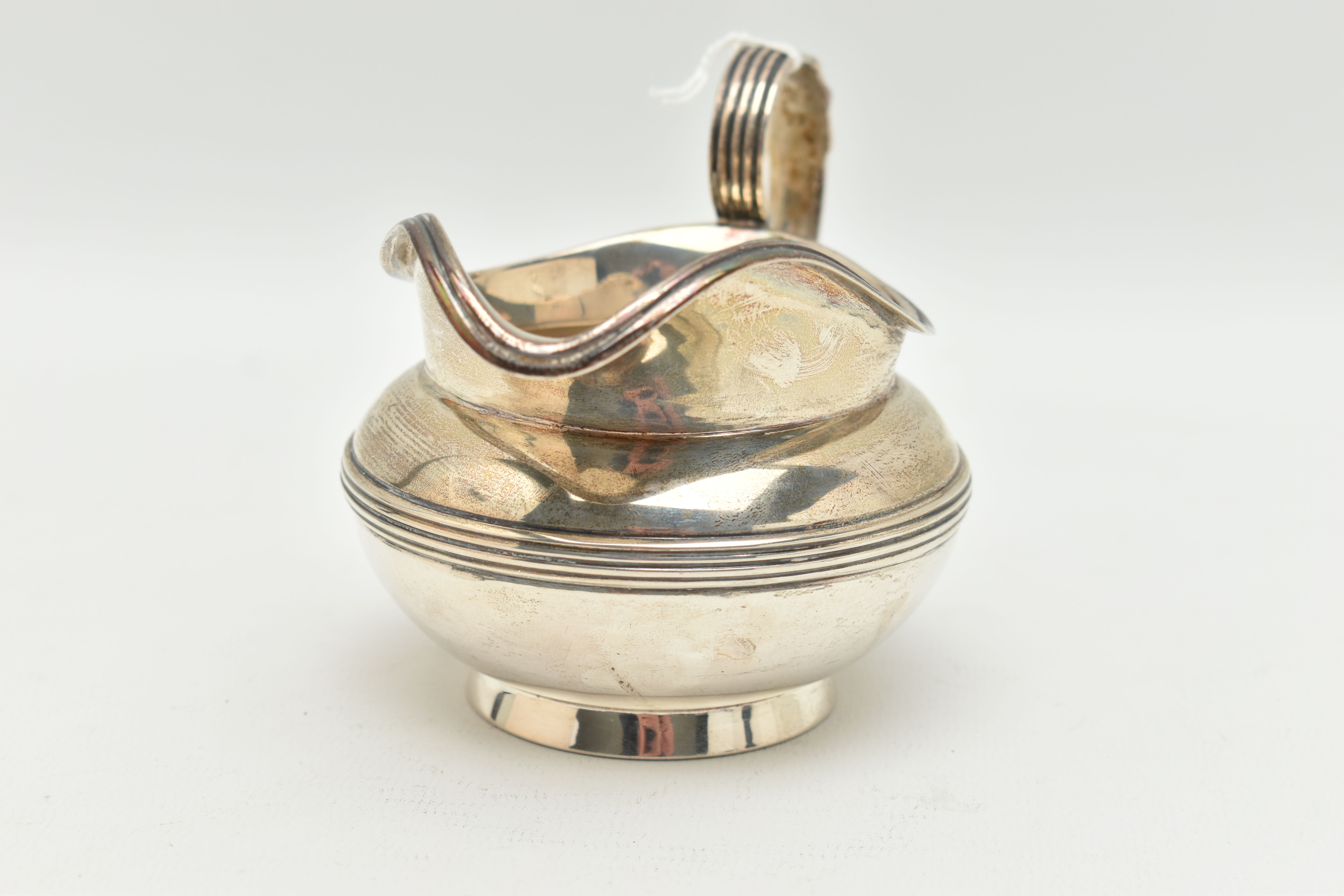 A LATE VICTORIAN CREAM JUG, baluster silver cream jug with acanthus detail to the scrolled handle, - Image 4 of 7