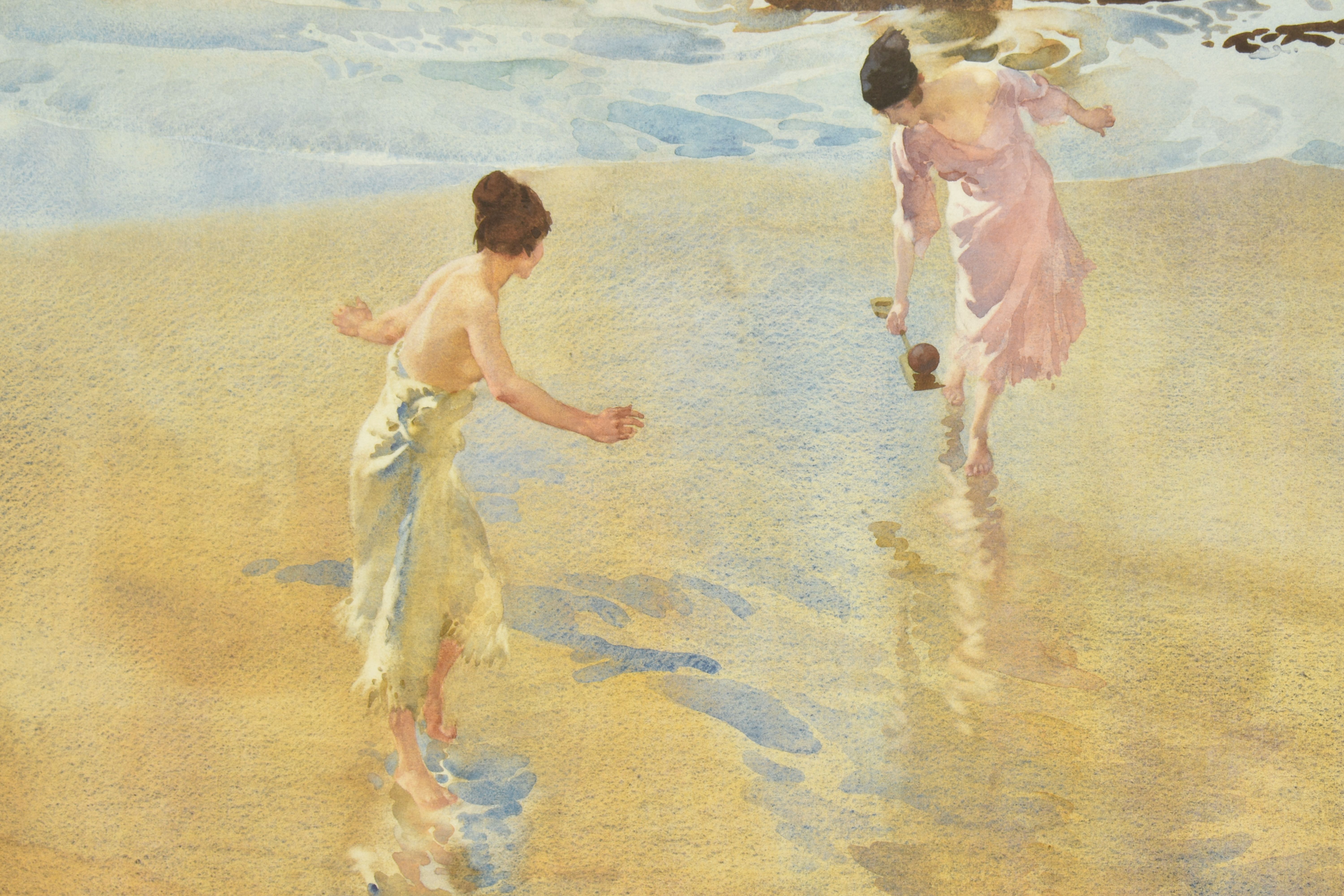 WILLIAM RUSSELL FLINT (1875-1969) 'RETREAT FROM THE SUN', a signed limited edition print depicting - Image 2 of 9