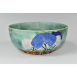 A CLARICE CLIFF 'INSPIRATION' AUTUMN DESIGN FRUIT BOWL, diameter 21cm, black printed backstamp