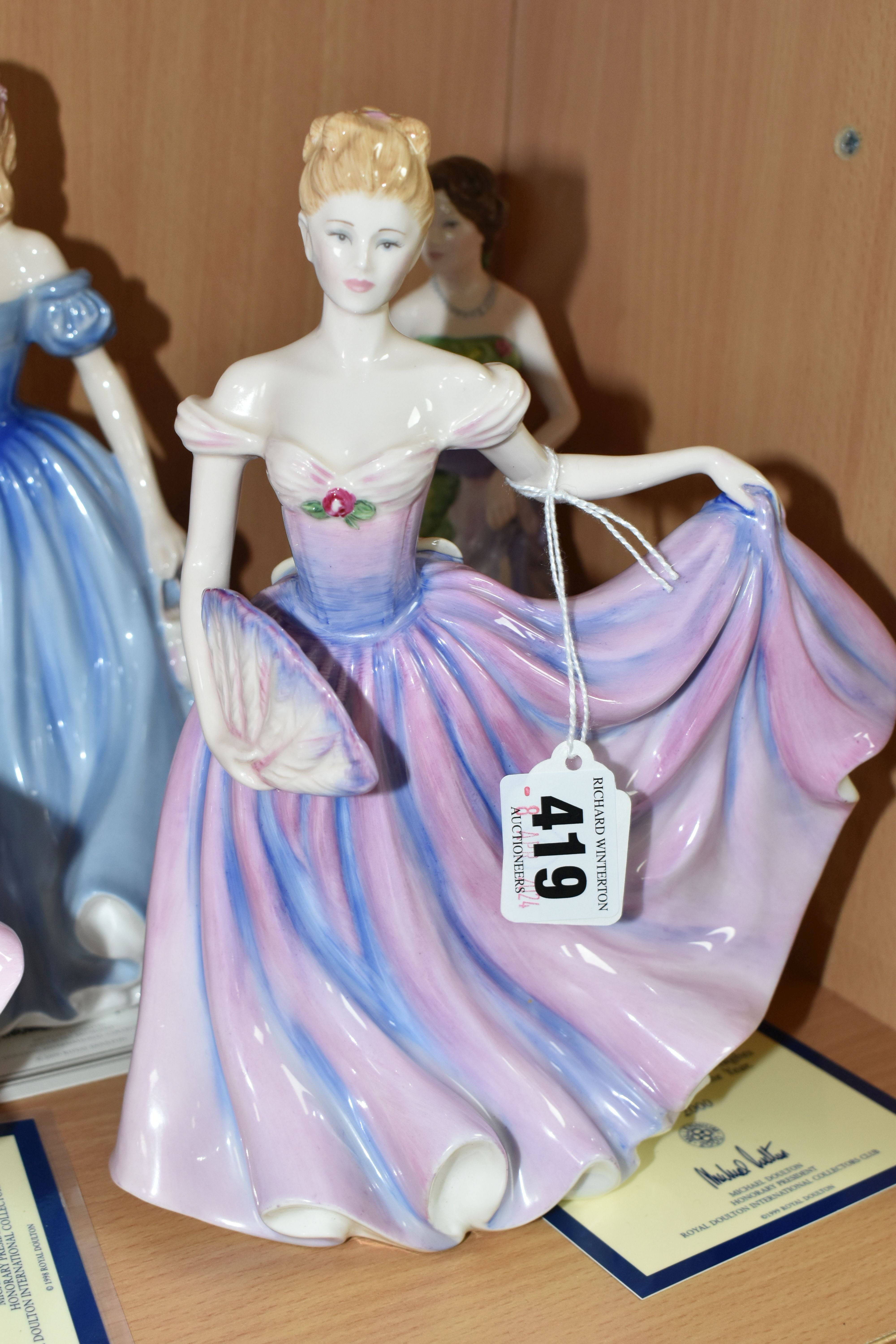 FIVE ROYAL DOULTON FIGURE OF THE YEAR LADIES, comprising 1996 'Belle' HN3703 (no certificate), - Image 2 of 7