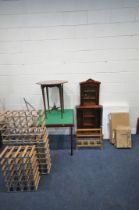 A VARIETY OF OCCASIONAL FURNITURE, to include a 20th century mahogany octagonal centre table, raised