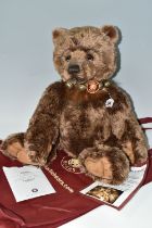 A CHARLIE BEARS 'BRUTUS' TEDDY BEAR, no CB131388, designed by Isabelle Lee, height approximately