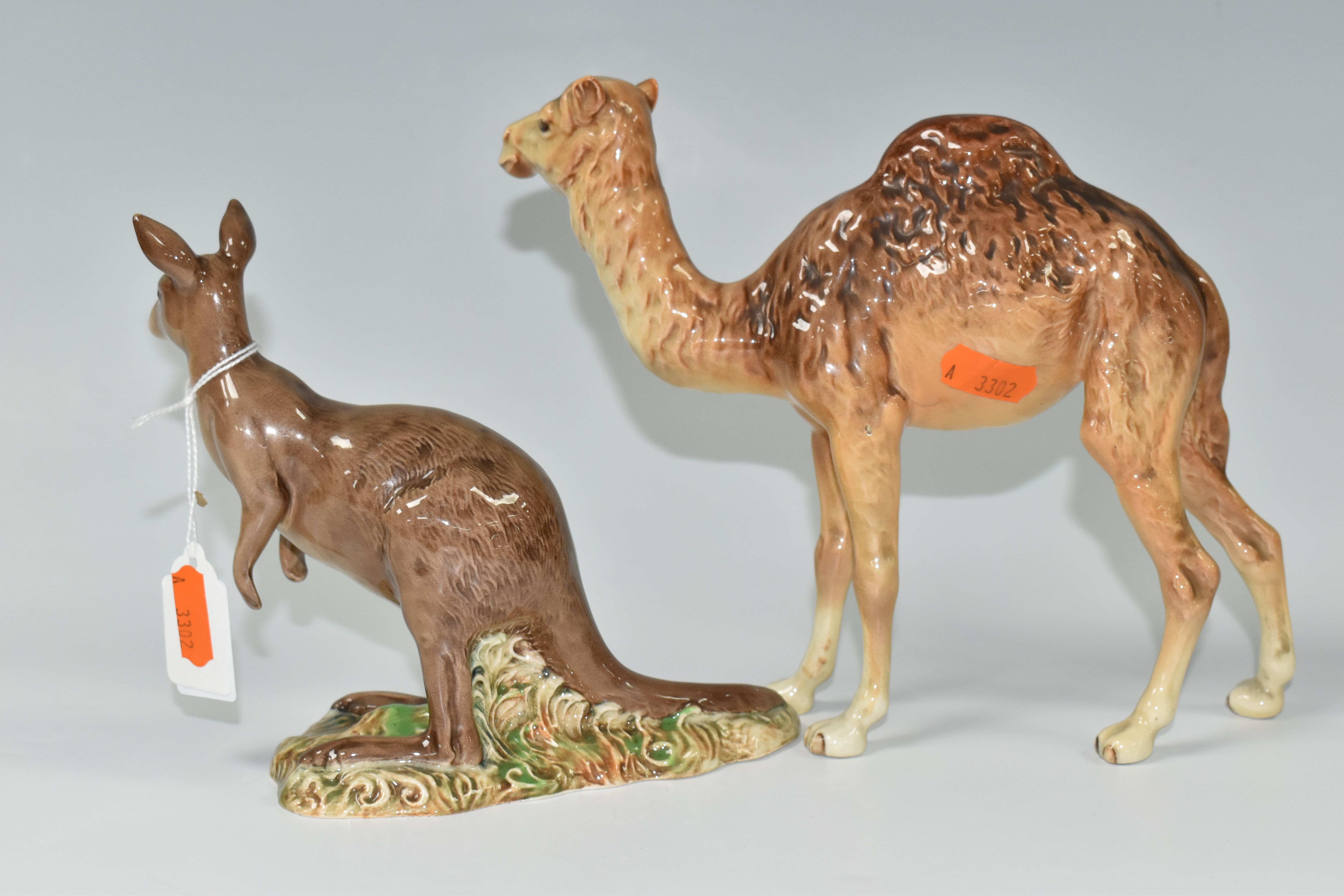 TWO BESWICK ANIMALS, comprising a Kangaroo 1160 and Camel 1044 (2) (Condition Report: a small chip - Image 4 of 5