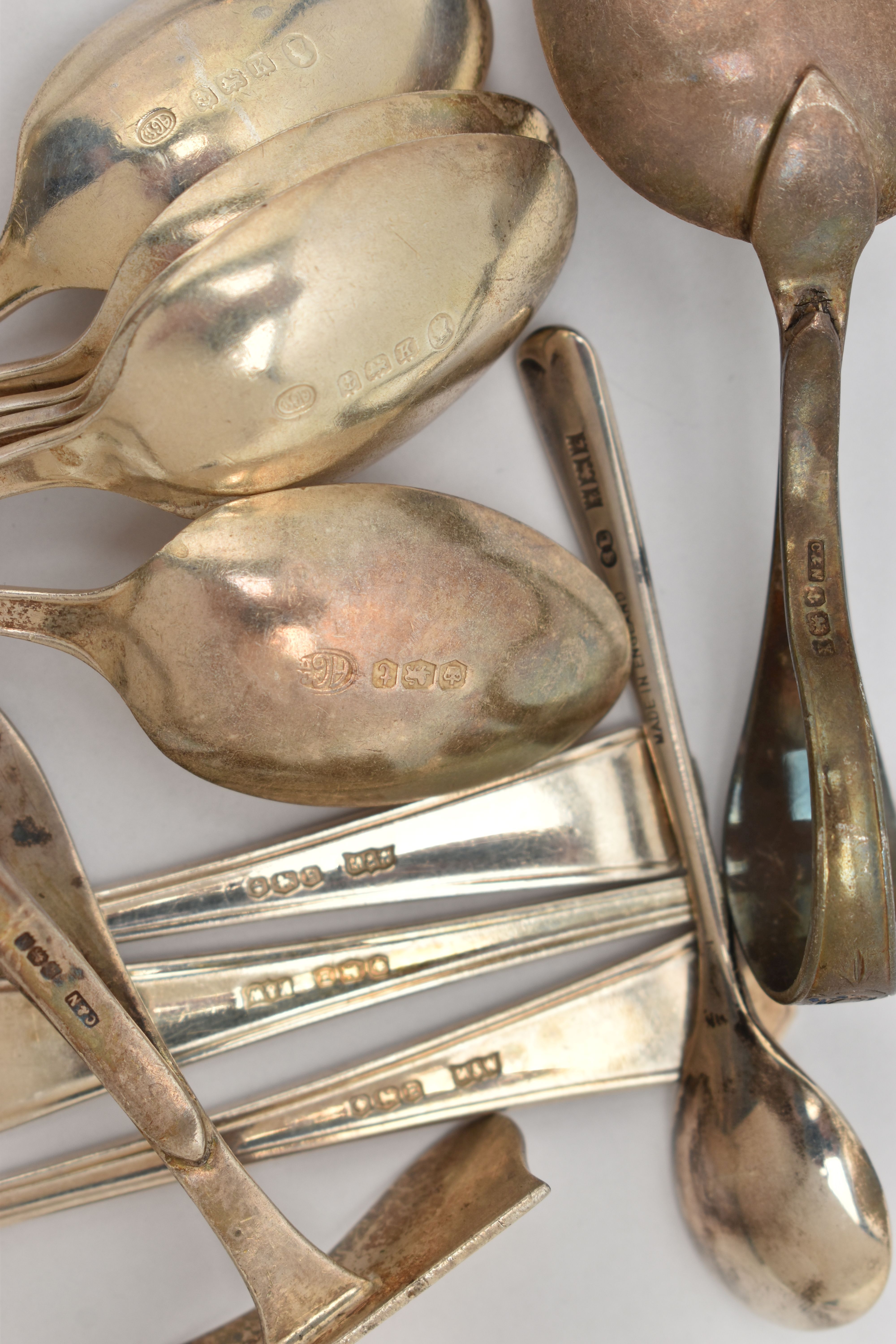 A SELECTION OF SILVER FLATWARE, to include a set of six Mappin & Webb coffee spoons, hallmark for - Image 4 of 4