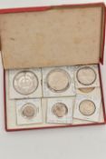 A 1927 SET OF PROOF COINS, to include wreath Crown, Half-crown, Florin, Shilling, Sixpence, Three