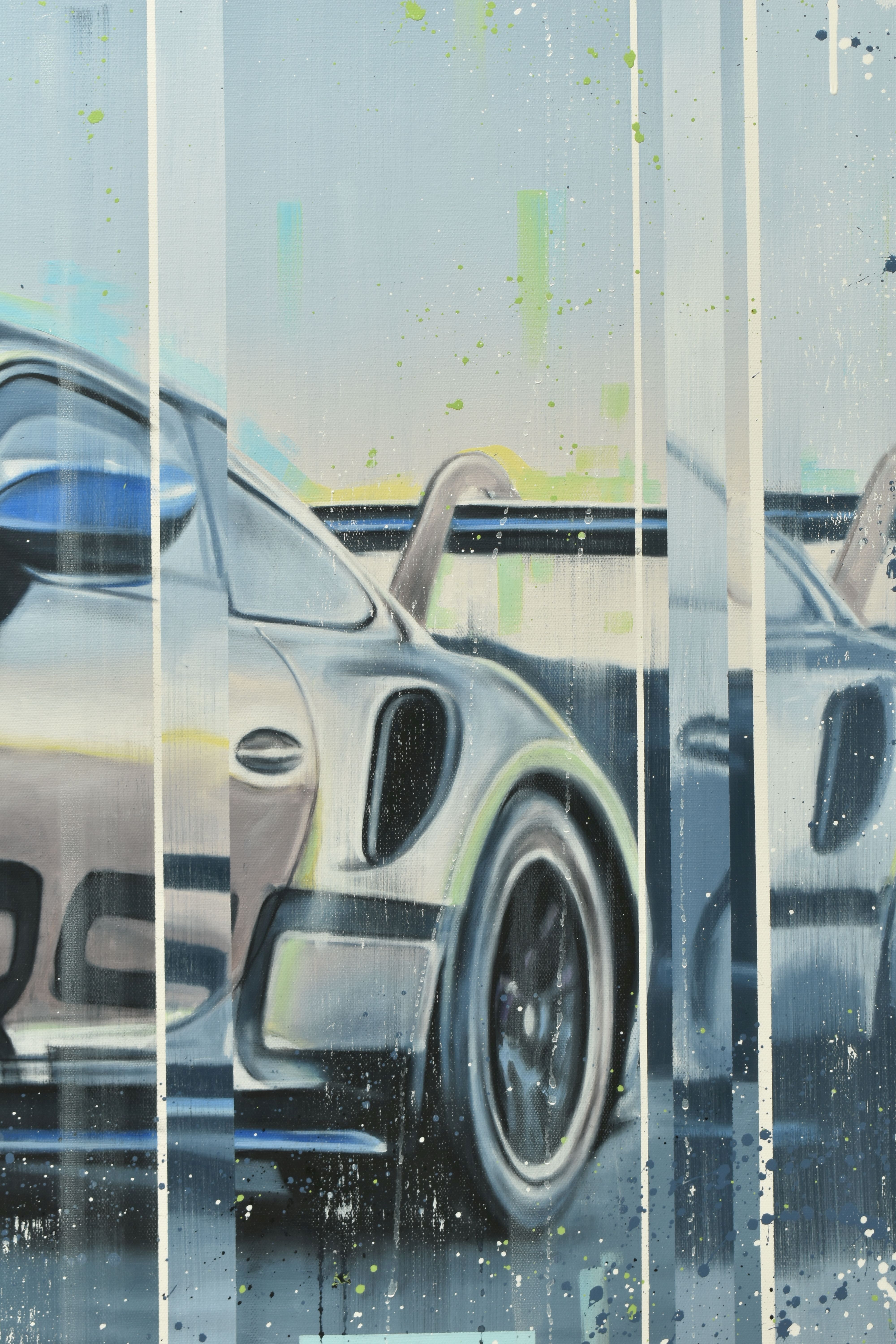 KRIS HARDY (BRITISH 1978) 'PORSCHE 911 III', a contemporary depiction of a speeding supercar, signed - Image 4 of 16