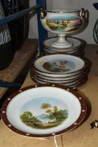 CHARLES FIELD HAVILAND PART DESERT SERVICE, comprising of twelve 23cm plates, each having a hand-