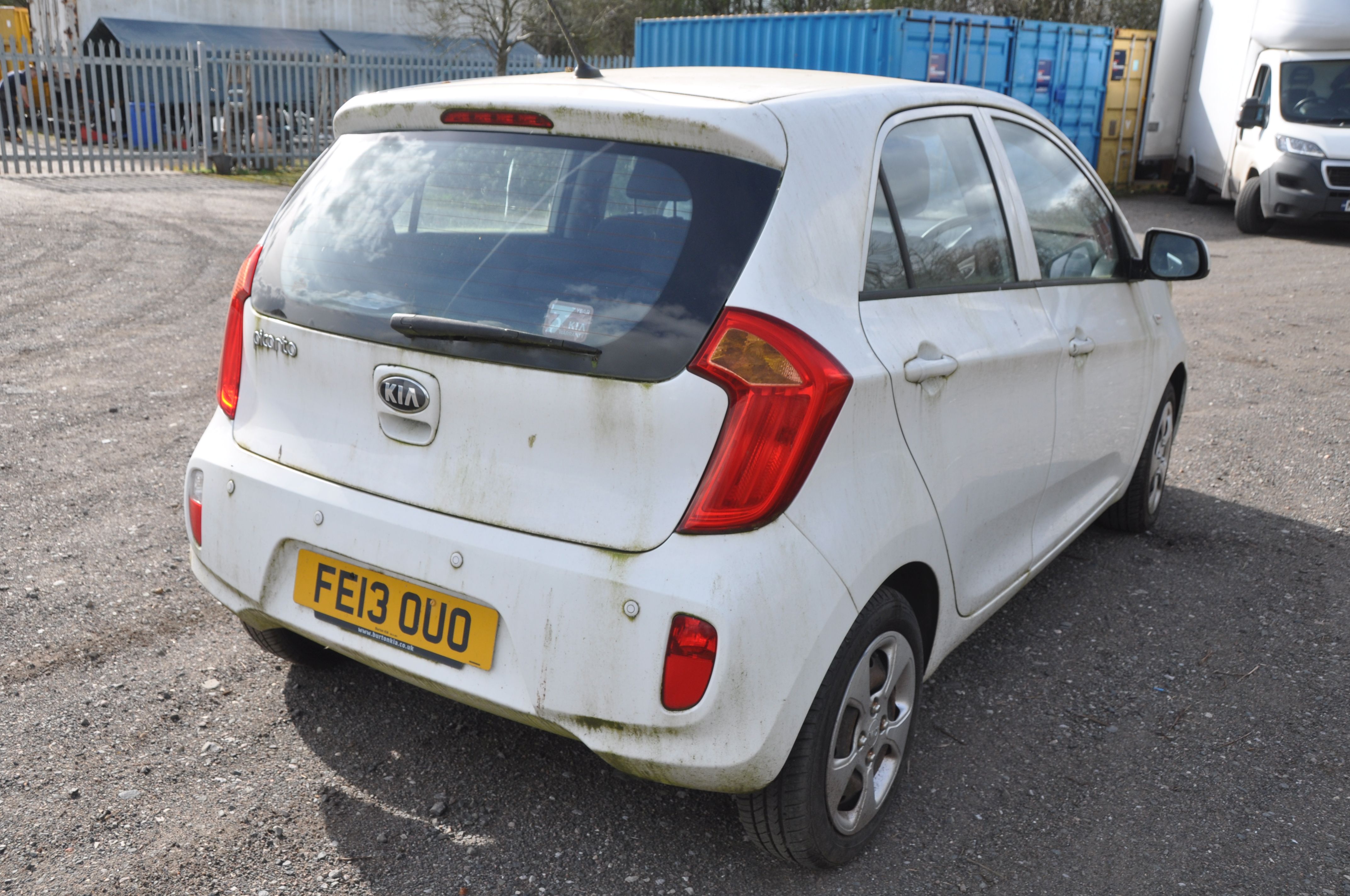 A 2013 KIA PICANTO 5 DOOR HATCHBACK in white, first registered 23/03/2013 under number FE13 OUO, - Image 3 of 8