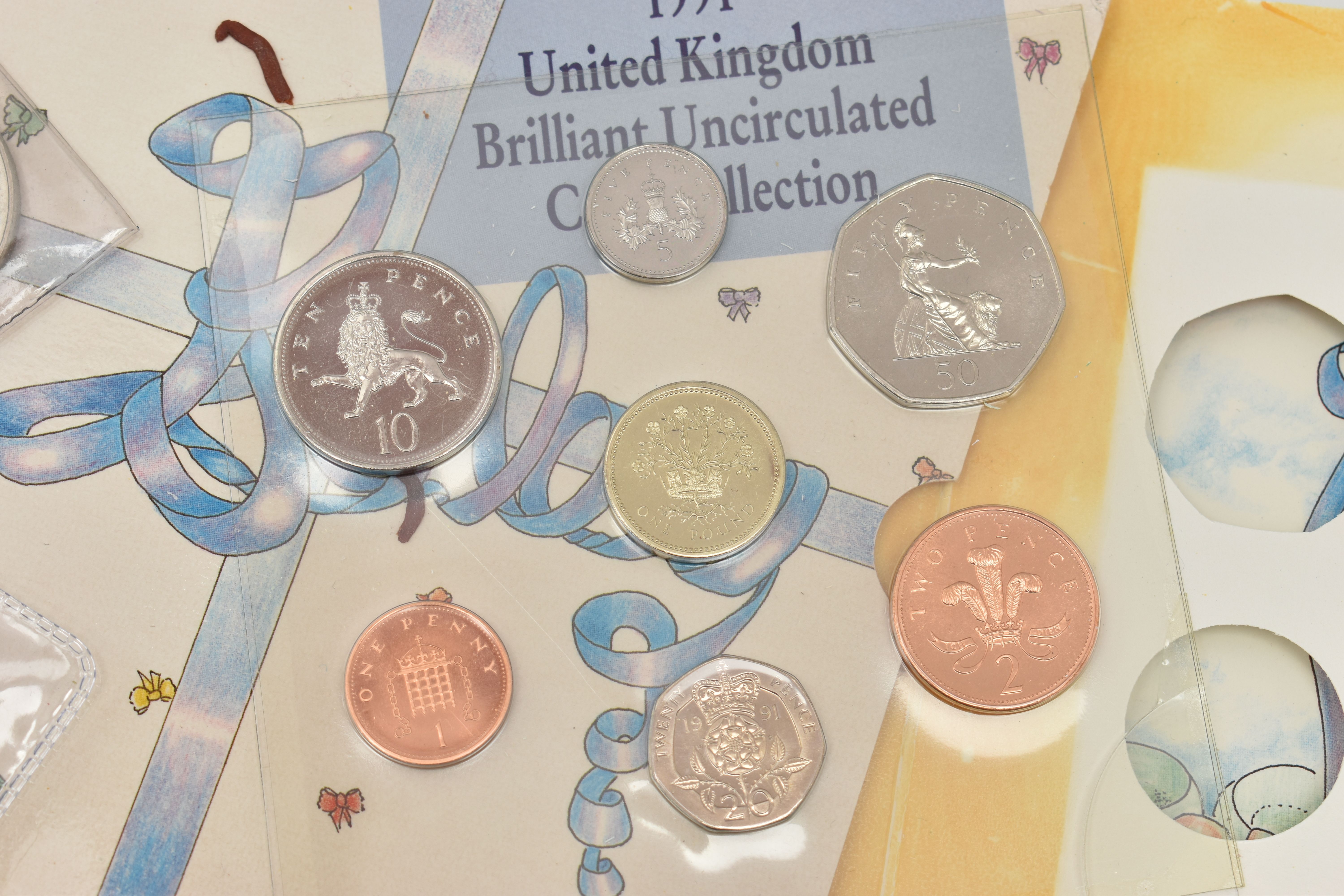 A BOX OF ROYAL MINT COINAGE, to include 1992 Silver Proof Ten Pence two coin set, 1991 Silver - Image 8 of 8