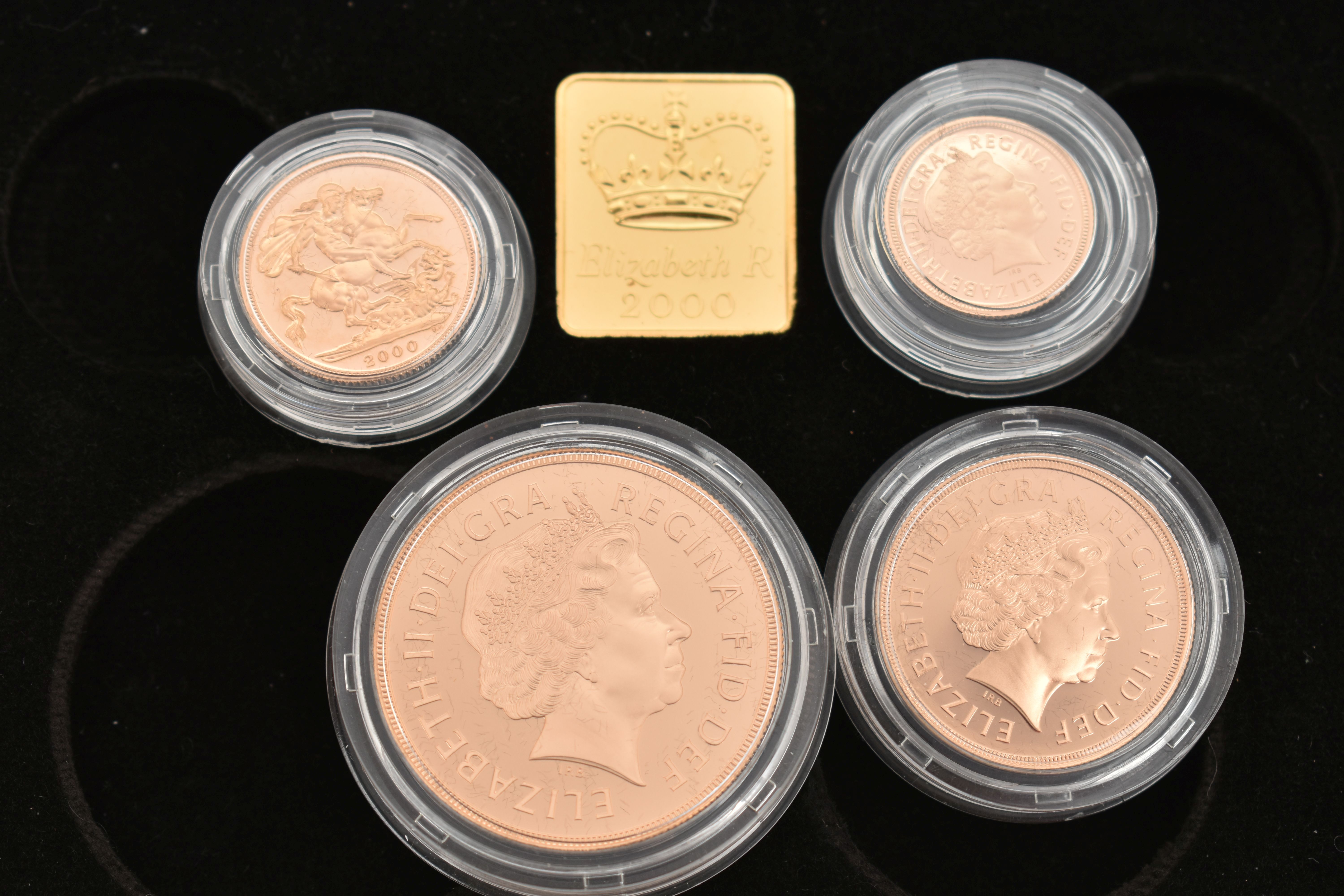 A ROYAL MINT 2000 GOLD PROOF FOUR COIN COLLECTION, including Five pounds, Two pounds, Sovereign - Image 5 of 5