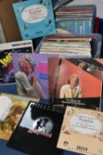 TWO BOXES OF LPS AND SINGLES RECORDS, including Cliff Richard, The Shadows, musicals,