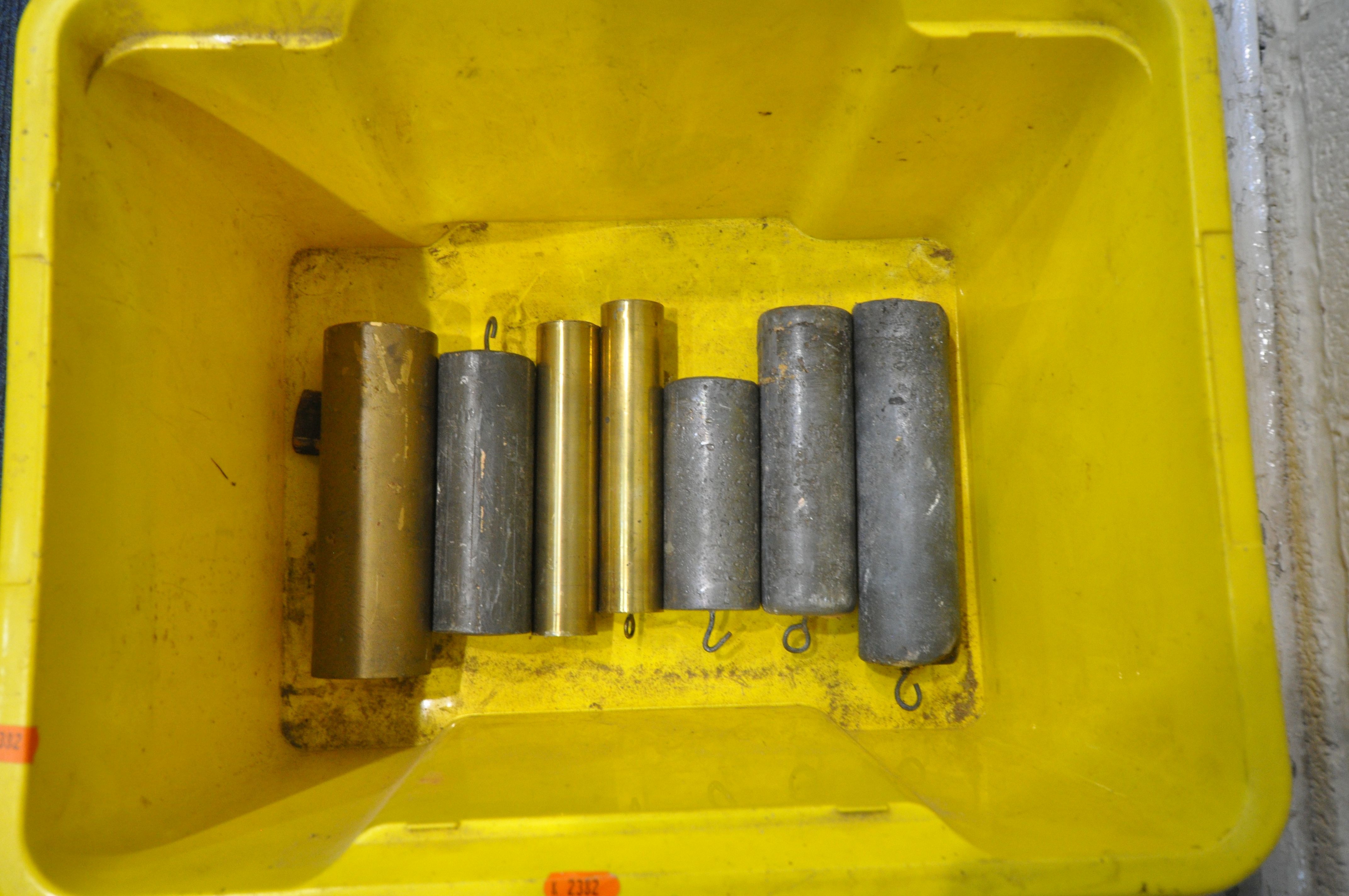 SIX TRAYS CONTAINING WATCHMAKERS TOOLS AND CLOCK PARTS, to include movements, weights, faces, - Image 16 of 19