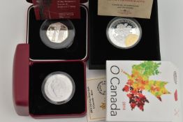 THREE BOXED COINS, to include 2014 Ten Dollar, fine silver coin, O Canada Bison, with box and COA, a