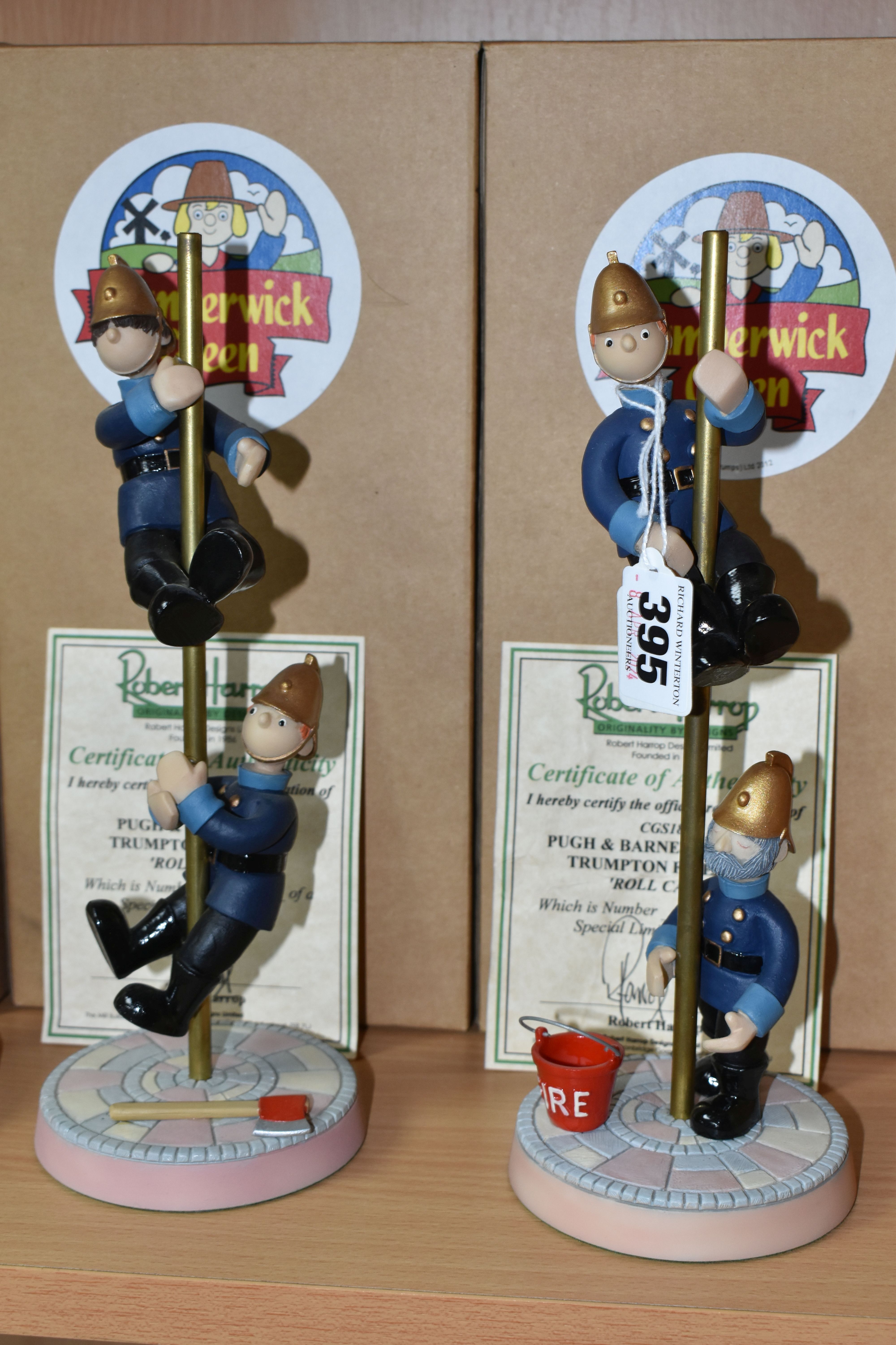 A SET OF THREE BOXED LIMITED EDITION ROBERT HARROP 'CAMBERWICK GREEN' TRUMPTON FIREMEN ROLL CALL - Image 3 of 4