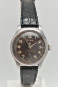 A 'CYMA' DIRTY DOZEN WRISTWATCH, hand wound movement, round brown dial, signed 'Cyma' with broad