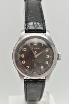 A 'CYMA' DIRTY DOZEN WRISTWATCH, hand wound movement, round brown dial, signed 'Cyma' with broad