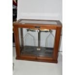 A GRIFFIN & GEORGE LTD MICROID LABORATORY BALANCE SCALES, in original glazed case (1) (Condition