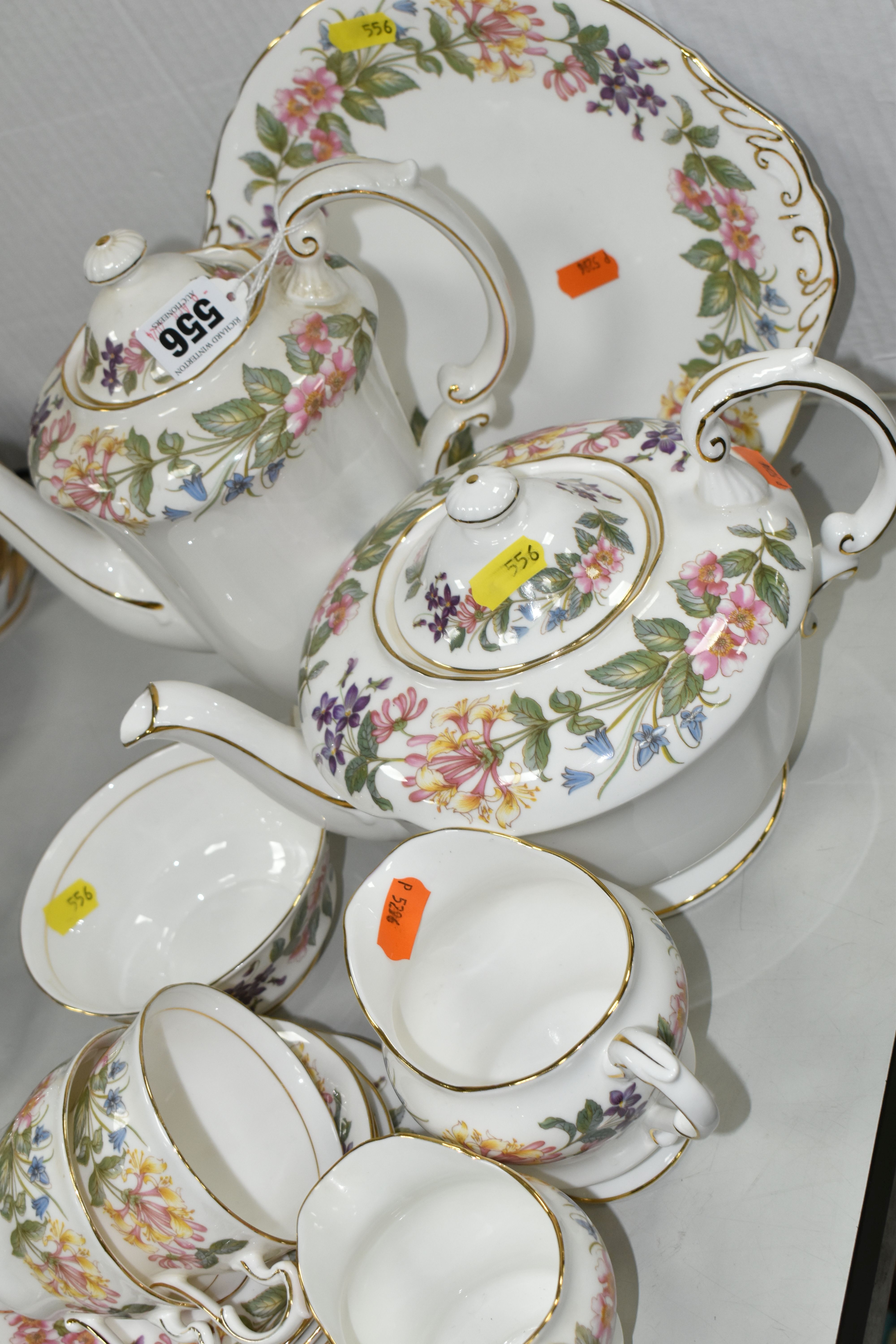 A GROUP OF PARAGON 'COUNTRY LANE' PATTERN COFFEE AND TEAWARE, comprising a cake plate, coffee pot, - Image 6 of 6