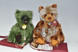 TWO CHARLIE BEARS 'SQUIZZLE' CB141433 AND HOLLYBERRY CB621365, exclusively designed by Isabelle Lee,