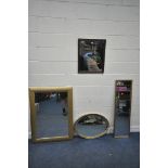 A SMALL SOUTHERN COMFORT ADVERTISING MIRROR, 49cm x 69cm, a rectangular wall mirror, a rectangular