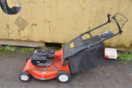 A CAMON PETROL LAWN MOWER with grass box a Honda GXV120 engine (engine pulls freely but hasn't