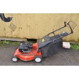 A CAMON PETROL LAWN MOWER with grass box a Honda GXV120 engine (engine pulls freely but hasn't