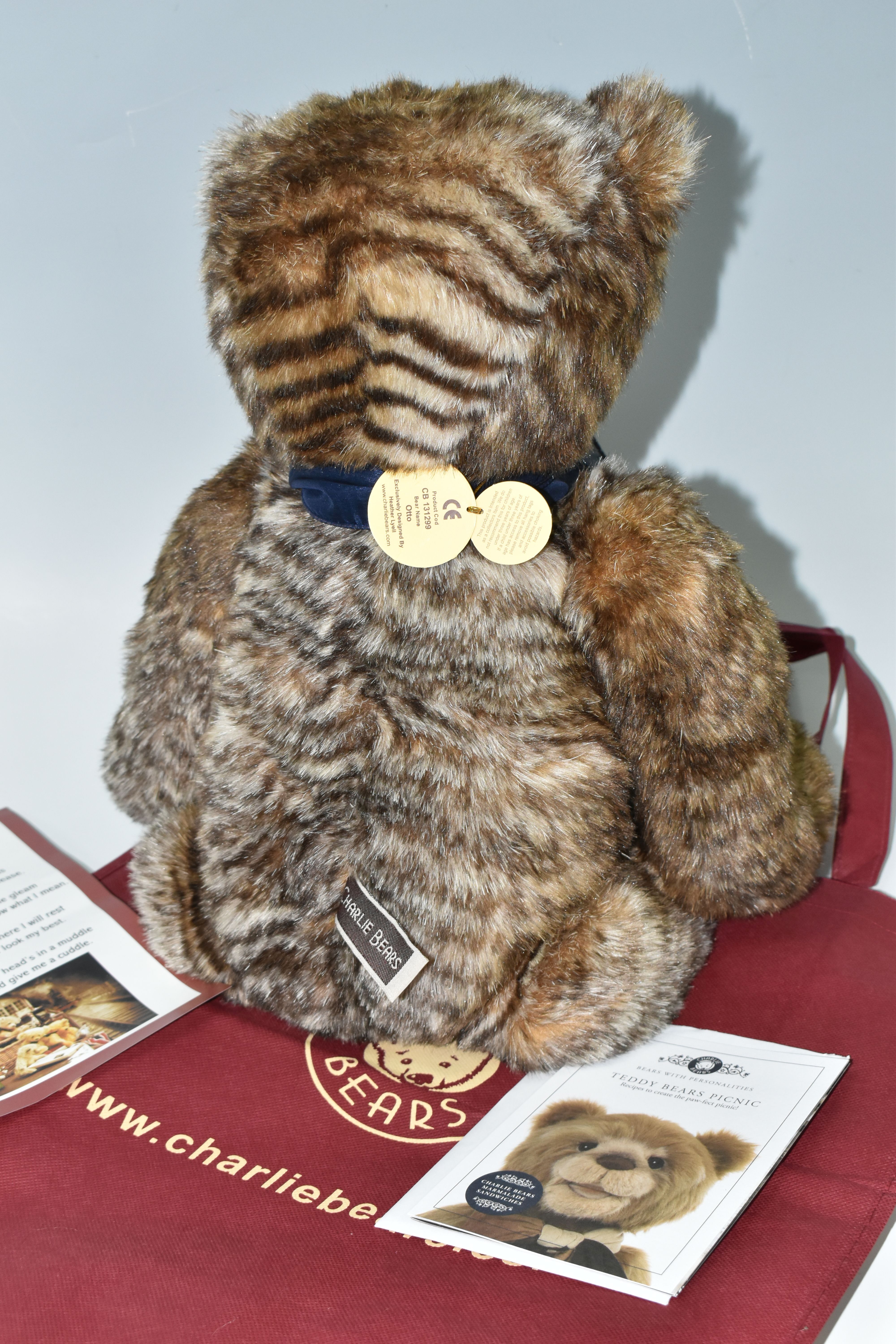 A CHARLIE BEARS 'OTTO' TEDDY BEAR, no CB131299, designed by Heather Lyell, height approximately - Image 3 of 3