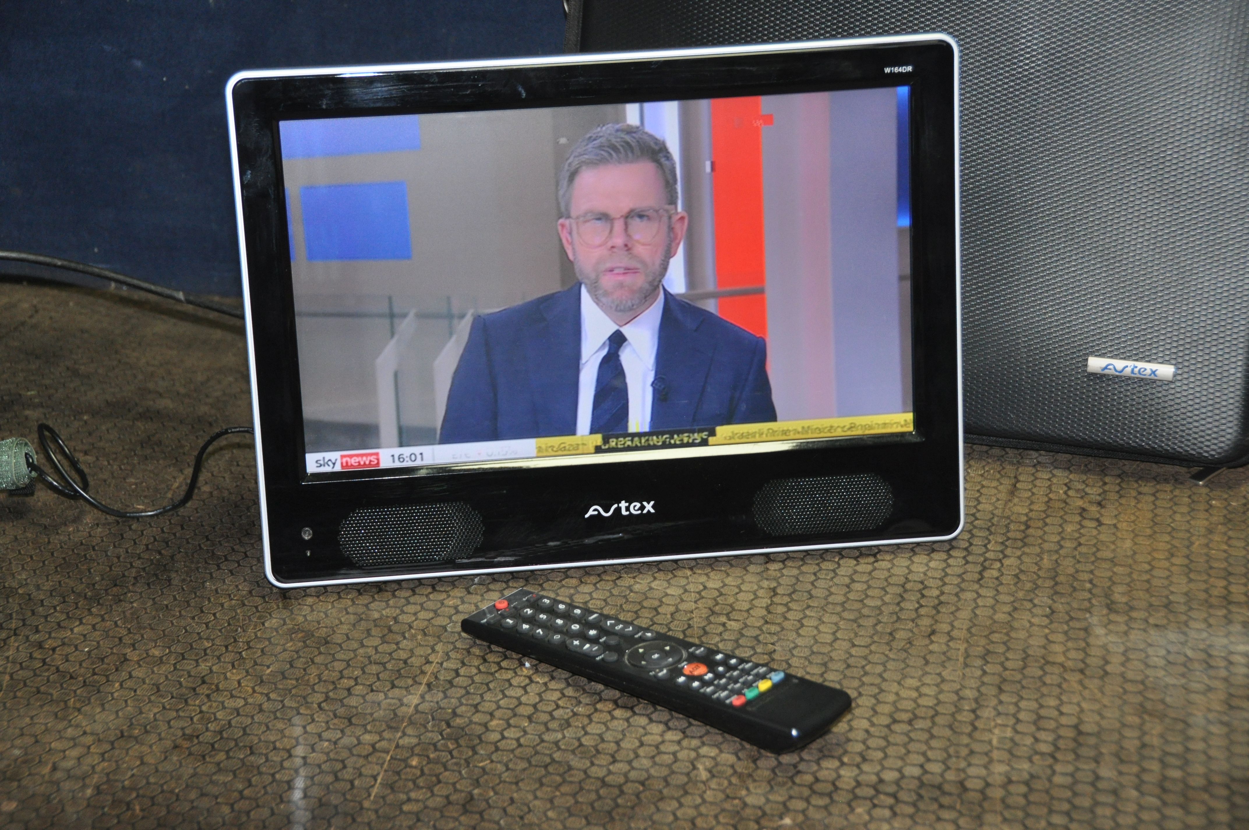 AN ASTEX W164DR 16in TV/DVD with power supply, remote and case, an Asda mini Hi Fi (both PAT pass - Image 2 of 4