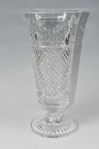 A LARGE STUART CRYSTAL 'BEACONSFIELD' PATTERN VASE, height 37cm (1) (Condition Report: no obvious