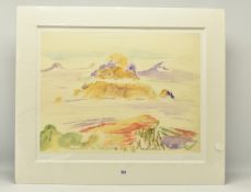 JIMI HENDRIX (AMERICA 1942-1970) 'MOUNTAIN IN THE CLOUDS', a limited edition print of a landscape