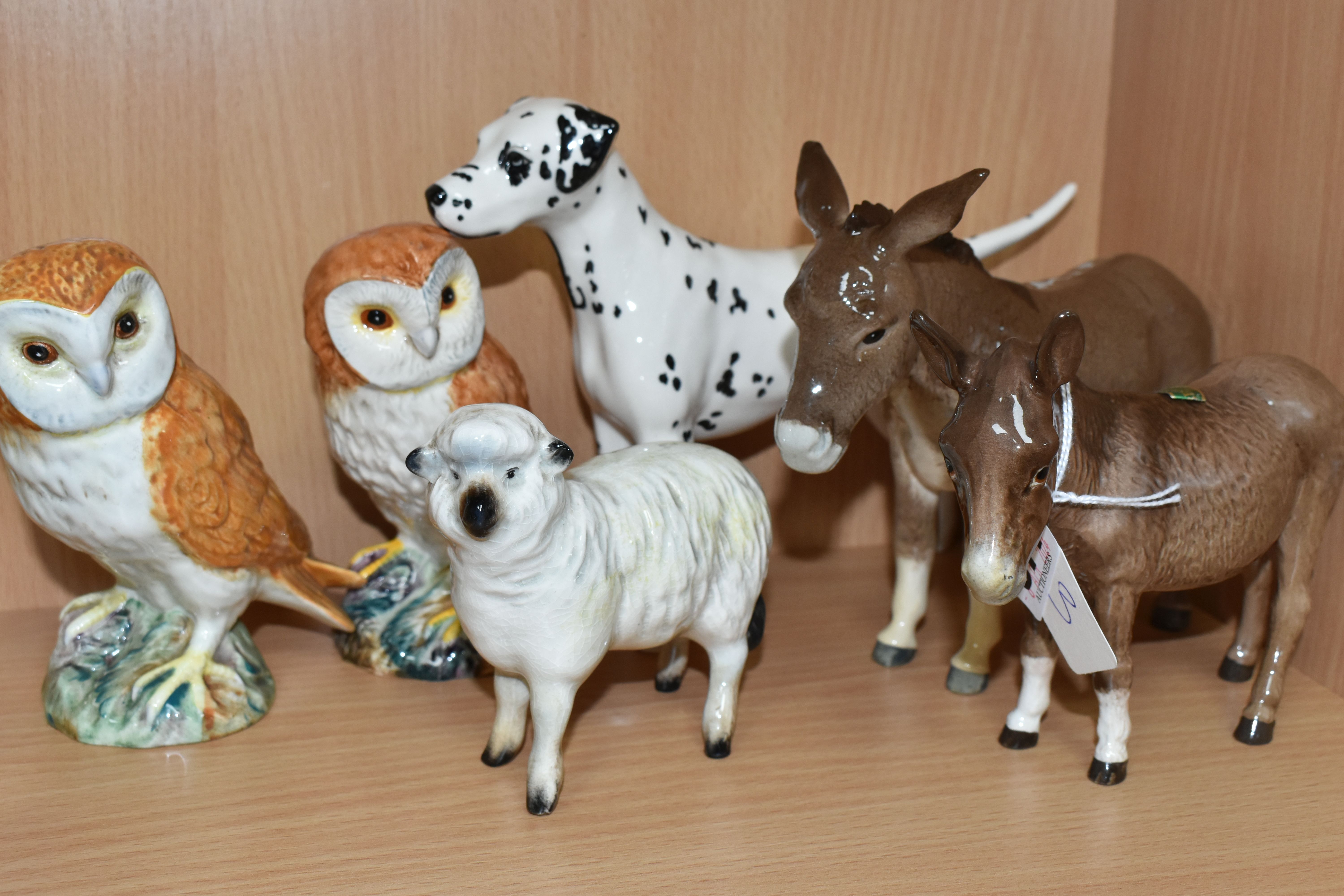 A GROUP OF BESWICK ANIMALS, comprising two donkeys, Donkey foal, height 11cm and Donkey no.2267A, - Image 7 of 10