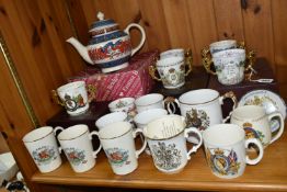 A GROUP OF ROYAL COMMEMORATIVE CERAMICS, to include a boxed Emma Bridgewater 'Golden Jubilee' four