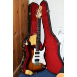 A JIM HAXLEY ELECTRIC GUITAR, with hard case (1) (Condition report: guitar appears in good
